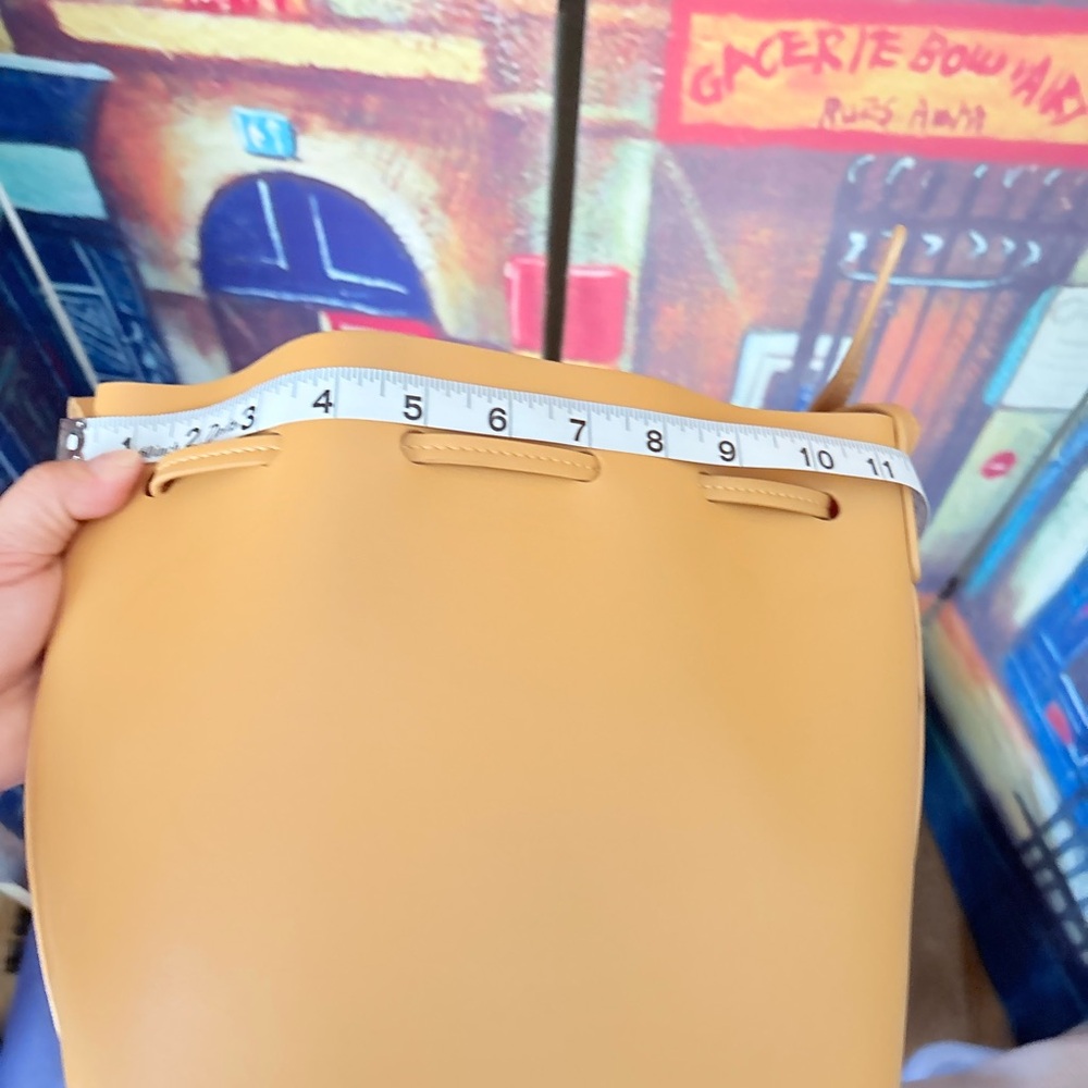 Mansur Gavriel Cammello/Rosa Leather Mini Bucket Bag - Picture 7 of 10